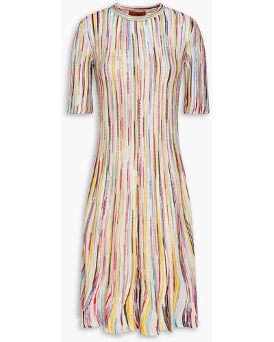 Missoni Space-dyed Crochet-knit Dress - Natural
