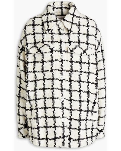 Diane von Furstenberg On Checked Bouclé-tweed Jacket - White