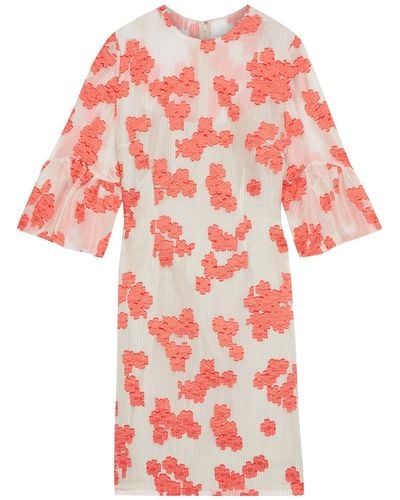 Lela Rose Fil Coupé Silk-blend Organza Mini Dress Größe 8 - Multicolour