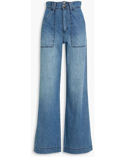 Joie Ussa High-rise Wide-leg Jeans - Blue