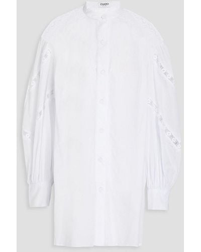 Charo Ruiz Marian Cotton-blend Broderie Anglaise Shirt - White