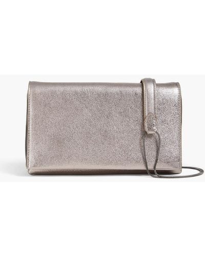 Brunello Cucinelli Textured-leather Shoulder Bag - Grey