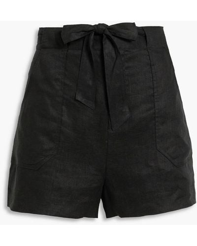 Equipment Taimee Linen Shorts - Black