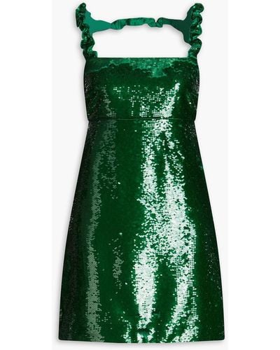 Ganni Green Mini Dress
