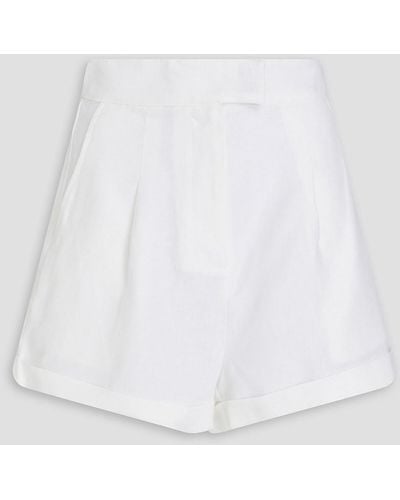 Bondi Born Antigua shorts aus leinen - Weiß
