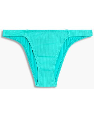 ViX Milano Ribbed Jersey Low-rise Bikini Briefs - Blue