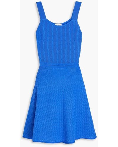Claudie Pierlot Pointelle-knit Mini Dress - Blue