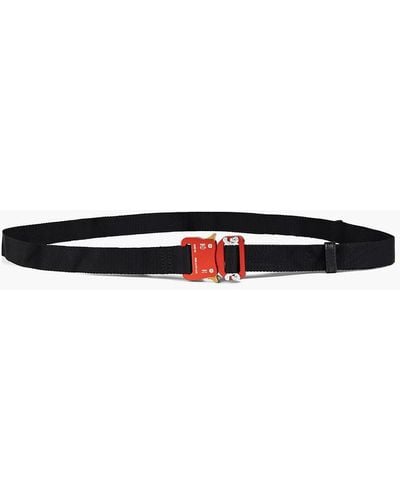 1017 ALYX 9SM Rollercoaster Leather-trimmed Woven Belt - Black