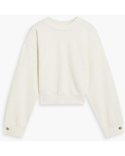 DL1961 Cropped French Cotton-terry Sweatshirt - White