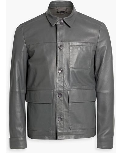 Muubaa Nelson Leather Jacket - Gray