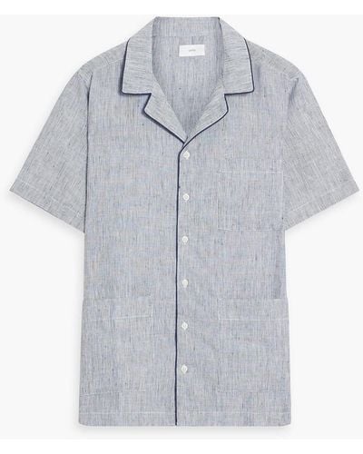 Onia Striped Linen-blend Shirt - Gray