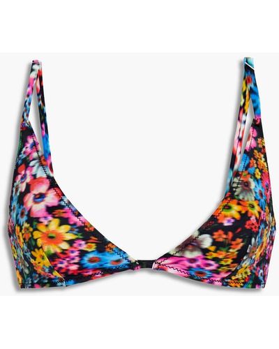 Stella McCartney Floral-print Triangle Bikini Top - Multicolour