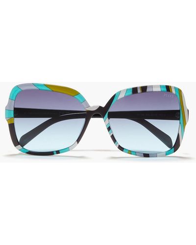 Emilio Pucci Square-frame Acetate Sunglasses - Blue