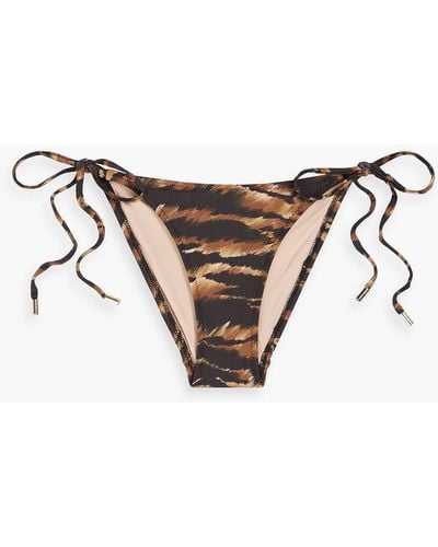 Melissa Odabash Miami Tiger-print Low-rise Bikini Briefs - Multicolor