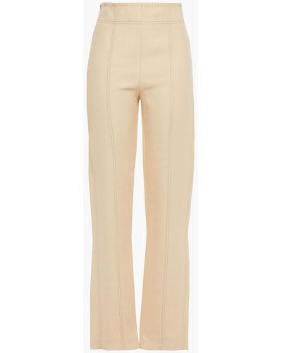 Acne Studios Whipstitched Shantung Straight-leg Trousers - Natural