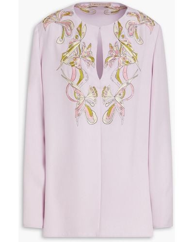 Emilio Pucci Embellished Silk-cady Kaftan - Pink