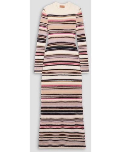 Missoni Striped Jacquard-knit Maxi Dress - Grey
