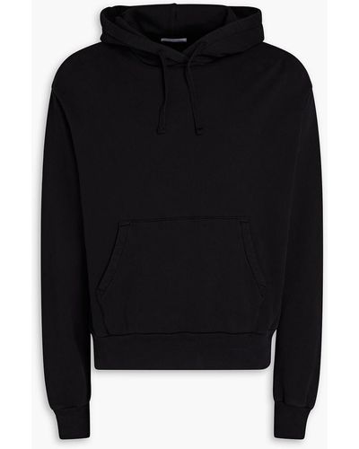 John Elliott Interval French Cotton-terry Hoodie - Black