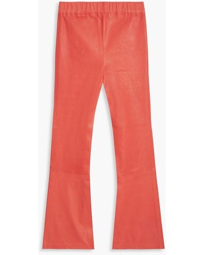 Walter Baker Lori Kick-flare Leather Trousers - Red