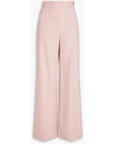 RED Valentino Twill Wide-leg Pants - Pink