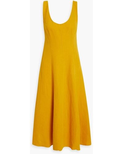 Vince Canvas Midi Dress - Yellow