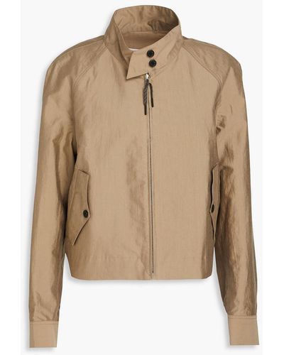 Theory Cotton-blend Sateen Jacket - Natural
