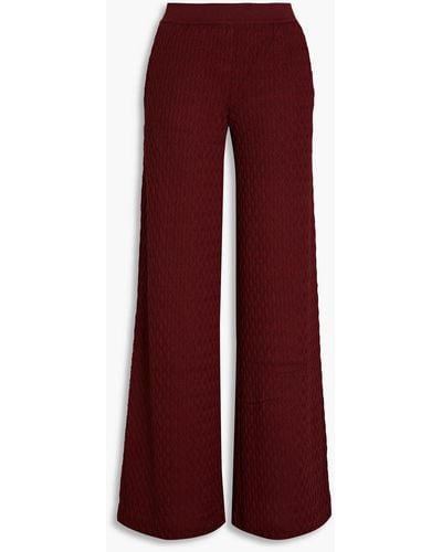 Missoni Crochet-knit Wide-leg Trousers - Red