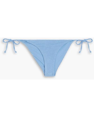 Onia Kate Ribbed Terry Low-rise Bikini Briefs - Blue