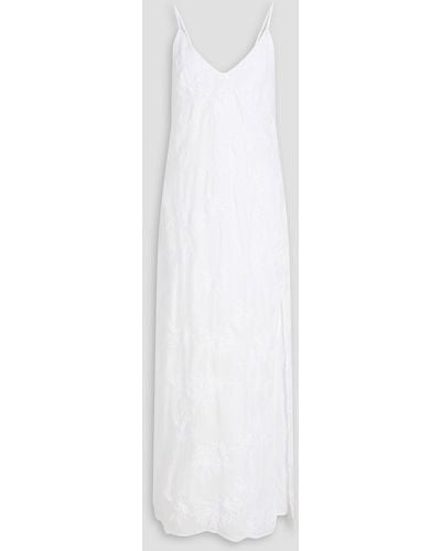Rag & Bone Embroidered Ramie Maxi Dress - White