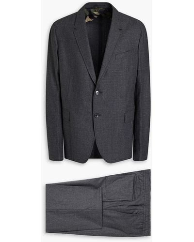 Valentino Mélange Stretch-wool Suit - Grey