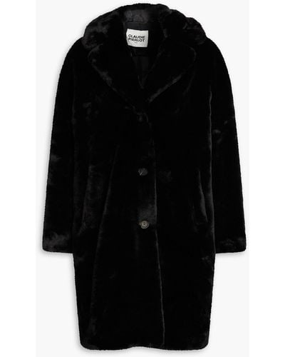 Claudie Pierlot Frida Faux Fur Coat - Black