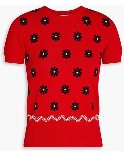 RED Valentino Jacquard Top - Red