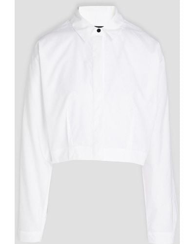 Rag & Bone Morgan Cropped Cotton-poplin Shirt - White