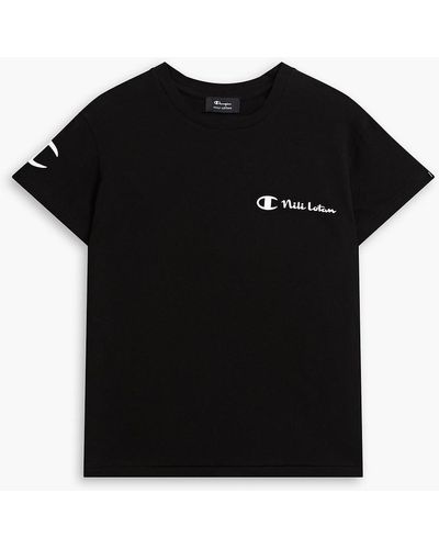 Nili Lotan T-shirt aus baumwoll-jersey mit print - Schwarz