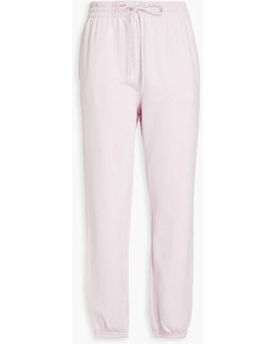 Zimmermann French Cotton-blend Terry Track Pants - Pink