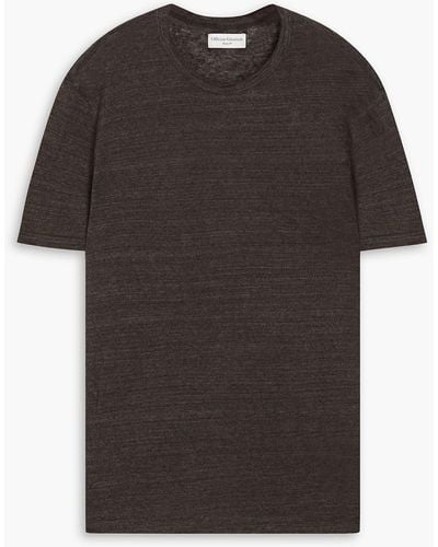 Officine Generale Linen Jersey T-shirt - Black