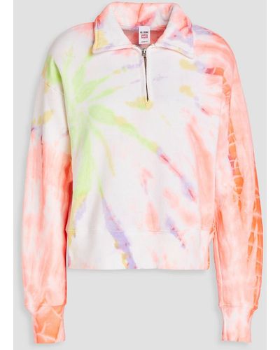 Re/done X Hanes 70s Tie-dyed French Cotton-terry Sweatshirt - Pink