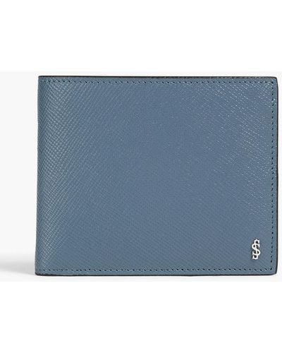 Serapian Textured-leather Wallet - Blue