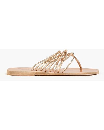 Ancient Greek Sandals Iria Knotted Faux Leather Sandals - White