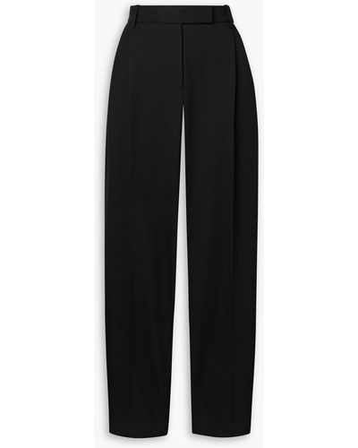 Partow Bacall Wool-twill Tapered Pants - Black