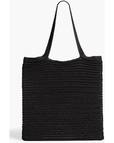 Onia Open-knit Linen Tote - Black