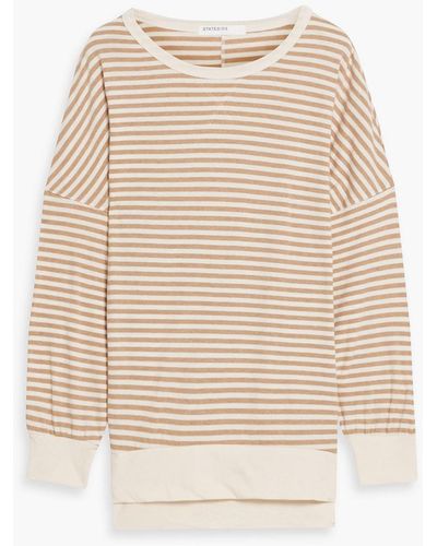 Stateside Striped Cotton-jersey Top - Natural