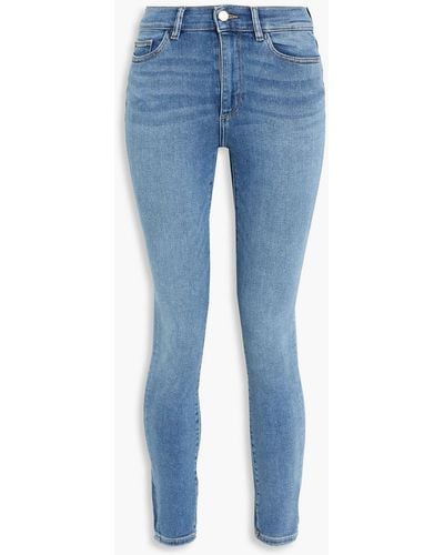 DL1961 Farrow Cropped Mid-rise Skinny Jeans - Blue