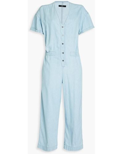 7 For All Mankind Chambray Jumpsuit - Blue