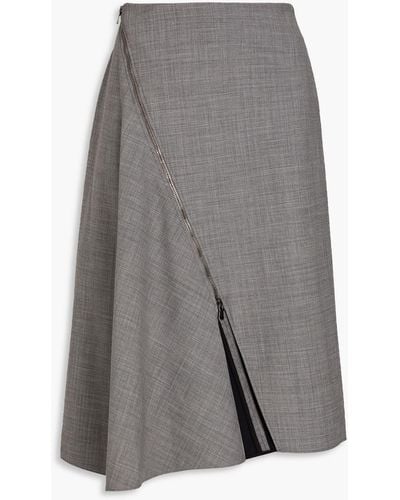 Brunello Cucinelli Mélange Wool Skirt - Grey
