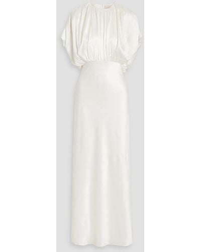 ROKSANDA Fiona Draped Silk-satin Bridal Gown - White