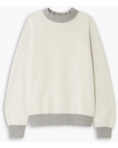 Les Tien Sweatshirt aus meliertem baumwollfleece - Weiß