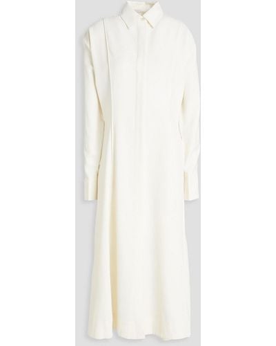Co. Twill Midi Shirt Dress - White