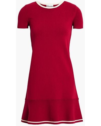 RED Valentino Stretch-knit Mini Dress - Red