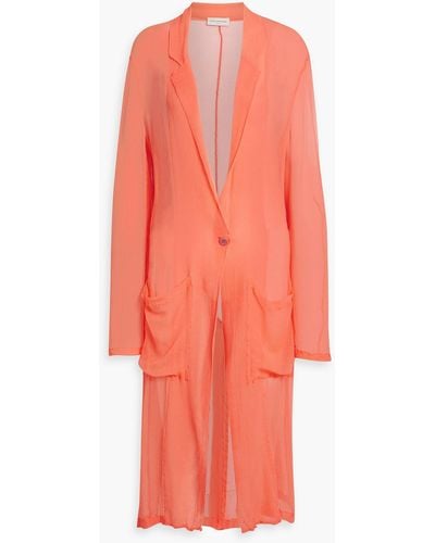 Dries Van Noten Jacke aus seidenkrepon - Orange